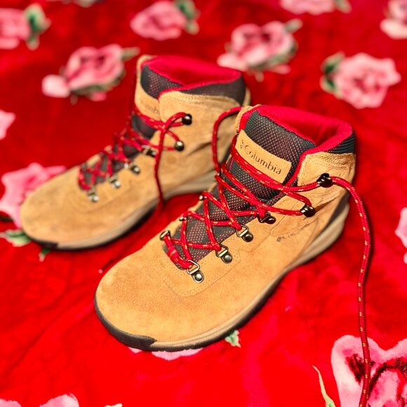 Columbia Newton Ridge Plus Waterproof Amped Hiking Boots | Women’s 11 Elk / Red - Picture 2 of 16